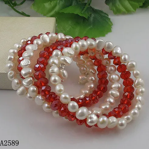 Unique Pearls jewellery Store 5rows Red Crystal Beads White Freshwater Pearl Wrap Bracelet Perfect Wedding Birthday Women Gift
Unique Pearls jewellery Store 5rows Red Crystal Beads White Freshwater Pearl Wrap Bracelet Perfect Wedding Birthday Women Gift