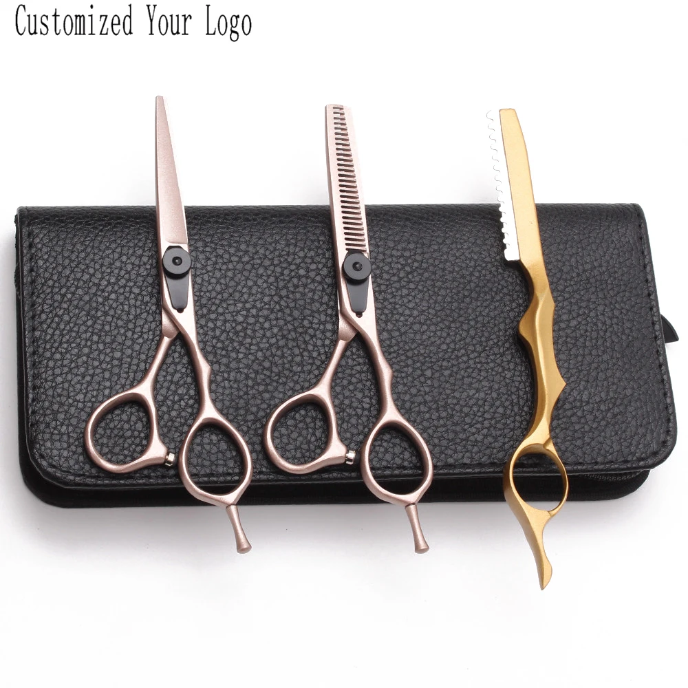 6" 17.5cm Customized Logo C9015 Rose Gold Hairdressing Scissors Regular Scissors Thinning Shears Professional Hair Scissors Kit
6" 17.5cm Customized Logo C9015 Rose Gold Hairdressing Scissors Regular Scissors Thinning Shears Professional Hair Scissors Kit