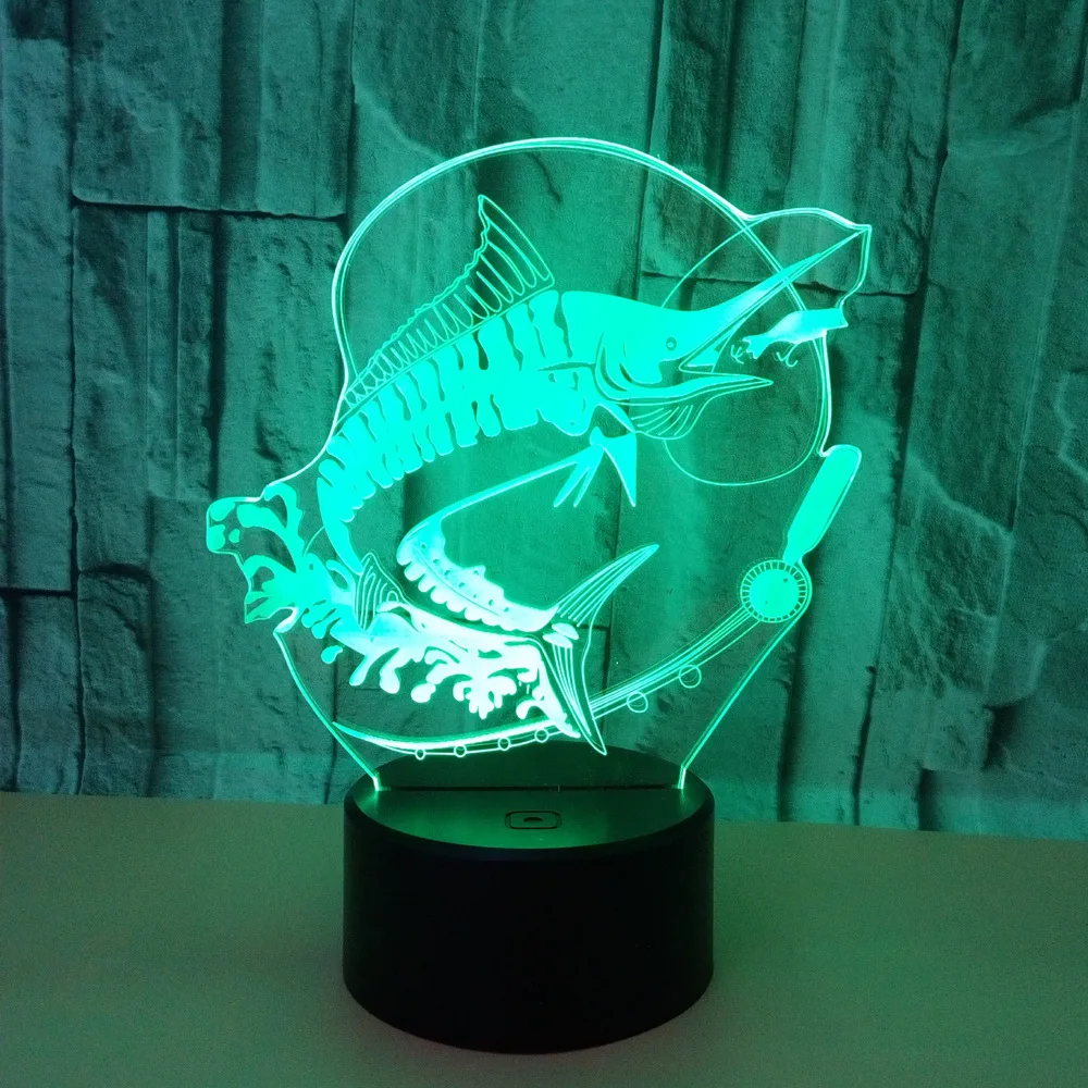 Fishing 3d Lamp 7 color Visual Touch Led Illusion Fish Nightlight Remote Touch Bedroom Office Decor For Fishing Enthusiasts Gift
Fishing 3d Lamp 7 color Visual Touch Led Illusion Fish Nightlight Remote Touch Bedroom Office Decor For Fishing Enthusiasts Gift