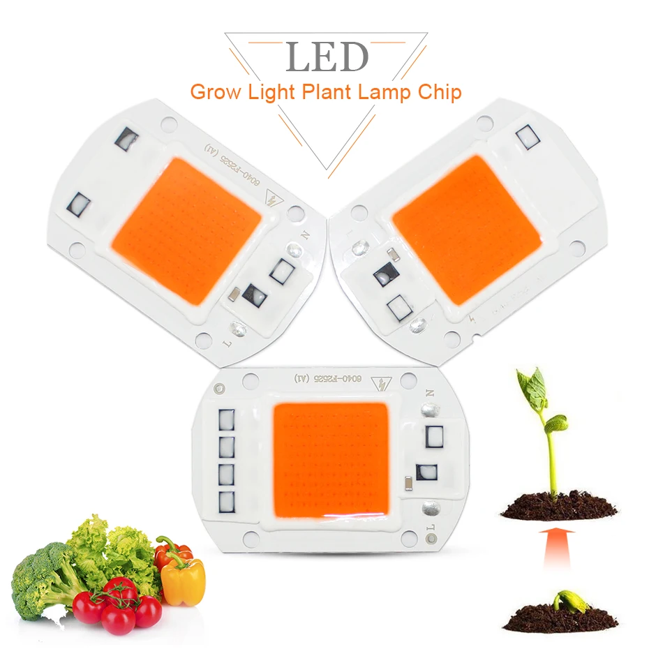 110/220V Full Spectrum Led Grow Lamps Chip for Plants 20w/30w/50w COB LED Chip Phyto Lamp Fitolamp For Indoor Seedling Flowers
110/220V Full Spectrum Led Grow Lamps Chip for Plants 20w/30w/50w COB LED Chip Phyto Lamp Fitolamp For Indoor Seedling Flowers