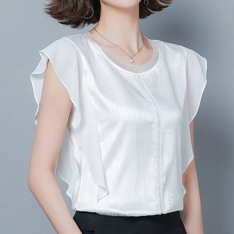 Womens tops and blouses 2019 chiffon blouse shirt solid short sleeve spliced black white blouse ladies tops plus size 4524 50
Womens tops and blouses 2019 chiffon blouse shirt solid short sleeve spliced black white blouse ladies tops plus size 4524 50