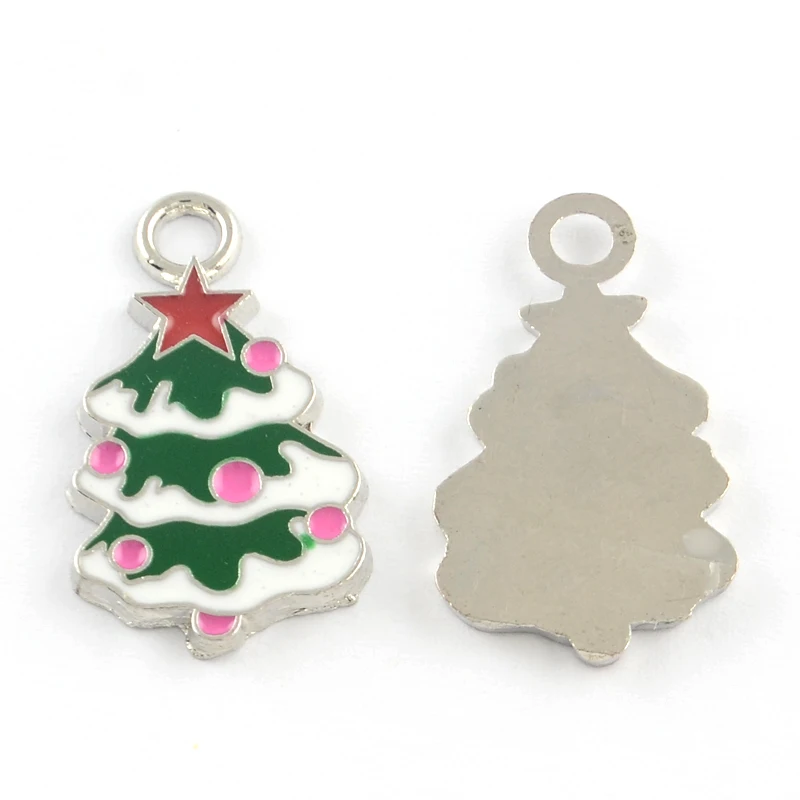 100pcs Christmas Theme charms Christmas Tree Enamel Pendants For Christmas Day Jewelry Making 26x15x2mm Hole: 3mm
100pcs Christmas Theme charms Christmas Tree Enamel Pendants For Christmas Day Jewelry Making 26x15x2mm Hole: 3mm