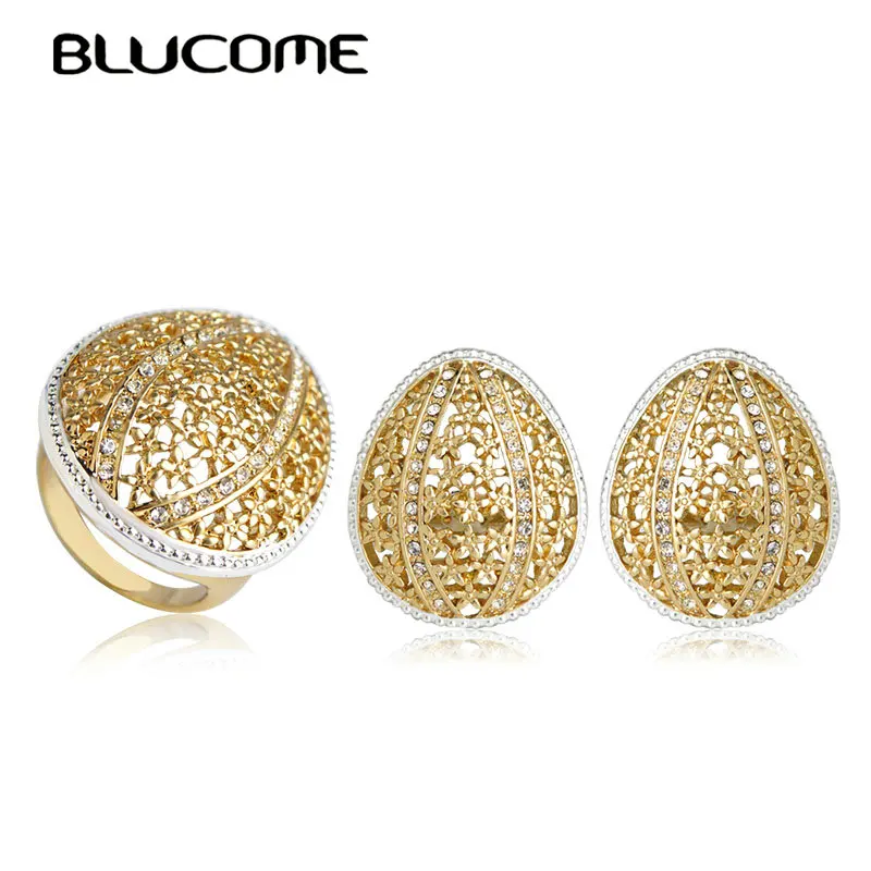 Blucome Big Oval Shape Large Size Stud Earrings Ring Set Zinc Alloy Jewelry Sets Gold Color Rings For Women Bridal Party Wedding
Blucome Big Oval Shape Large Size Stud Earrings Ring Set Zinc Alloy Jewelry Sets Gold Color Rings For Women Bridal Party Wedding