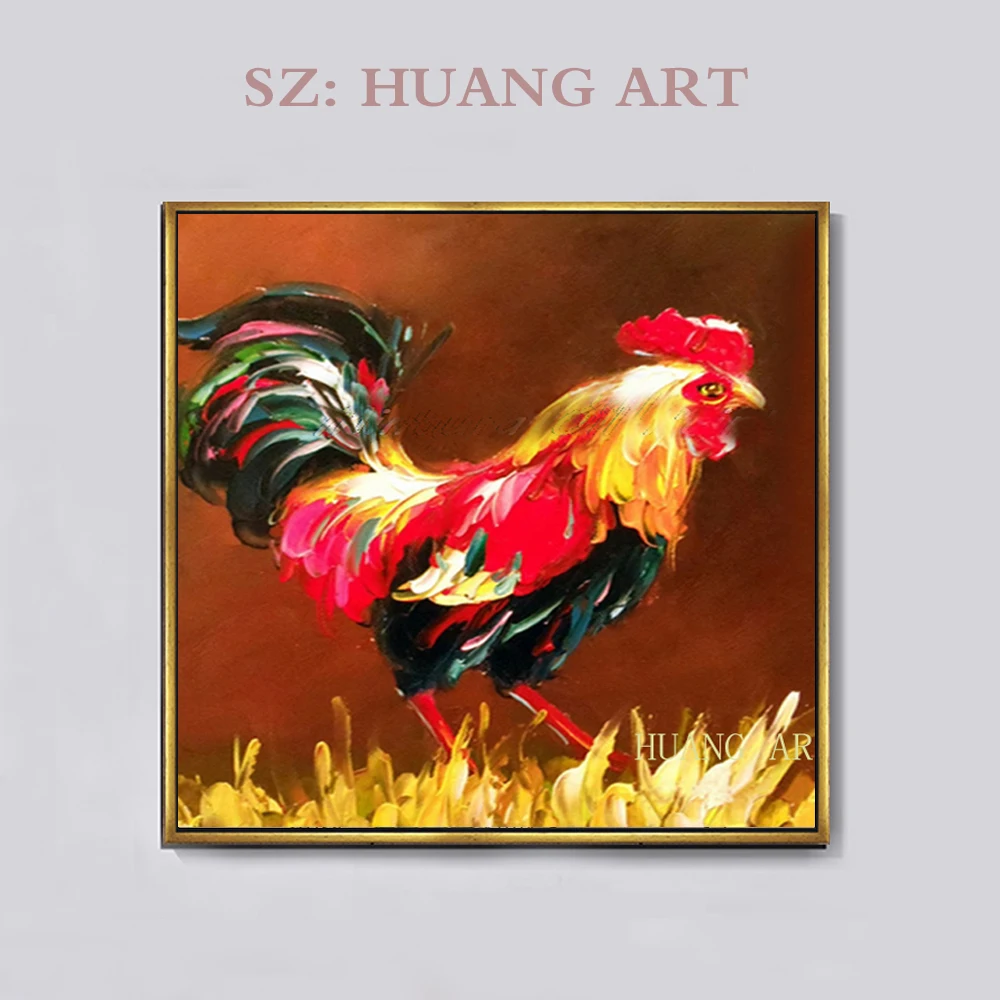 Colorful big rooster pictures hand draw cute animals white rooster room office hall bedroom knife painting creation thick oil
Colorful big rooster pictures hand draw cute animals white rooster room office hall bedroom knife painting creation thick oil