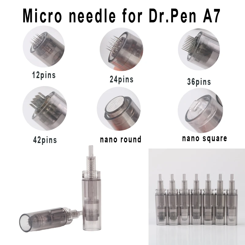 20 штук 12/24/36/42 pin/нано-картриджи для Dr. pen A7 Антивозрастные микро иглы заменены картридж для derma pen Dermaroller
20 штук 12/24/36/42 pin/нано-картриджи для Dr. pen A7 Антивозрастные микро иглы заменены картридж для derma pen Dermaroller