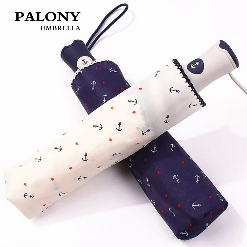 PALONY Quality Automatic Folding Rain Umbrella Women Anti-Uv Protection Sunscreen Windproof Fresh Ship Anchor Parasol
PALONY Quality Automatic Folding Rain Umbrella Women Anti-Uv Protection Sunscreen Windproof Fresh Ship Anchor Parasol