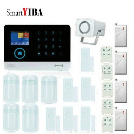 SmartYIBA Free Shipping 433MHZ WiFi GSM SMS Wireless Home Security Alarm System IOS Android APP Remote Control
SmartYIBA Free Shipping 433MHZ WiFi GSM SMS Wireless Home Security Alarm System IOS Android APP Remote Control