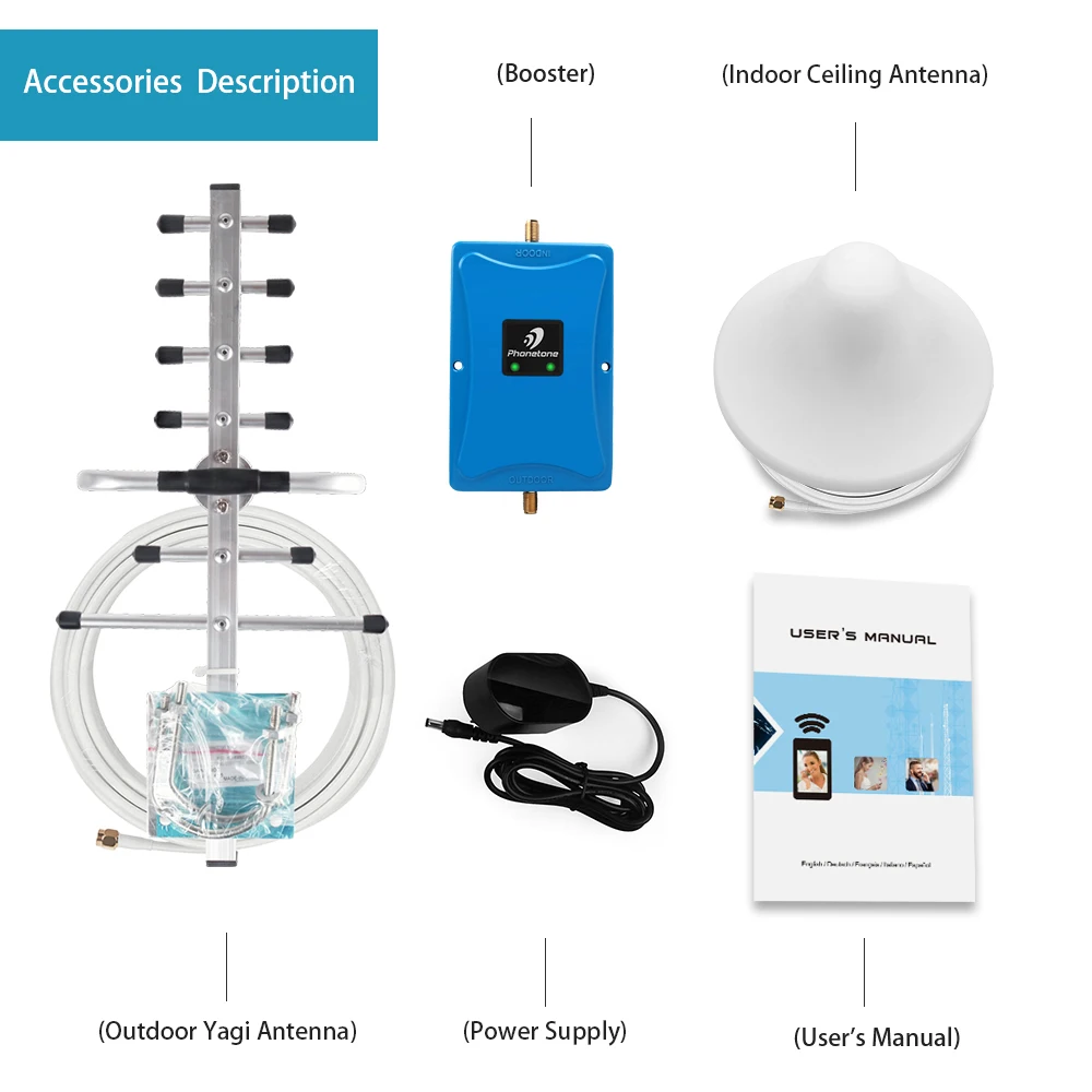 GSM Repeater 900 UMTS 1800 MHz Dual Band 3/8 2G 3G 4G LTE Mobile Amplifier Cellular Signal Booster EGSM 70dB +Yagi/Ceilin Antenn
GSM Repeater 900 UMTS 1800 MHz Dual Band 3/8 2G 3G 4G LTE Mobile Amplifier Cellular Signal Booster EGSM 70dB +Yagi/Ceilin Antenn