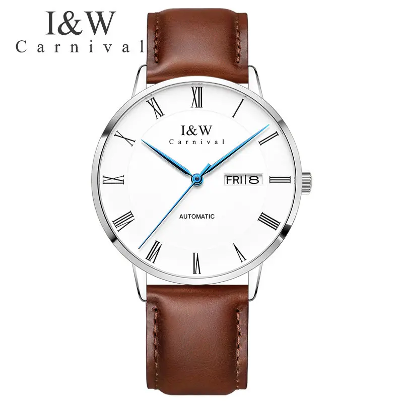 Switzerland Luxury Brand I&W Carnival Japan Import NH36A Automatic Mechanical Men's Watches Sapphire Dual Calendar Clock C8861-3
Switzerland Luxury Brand I&W Carnival Japan Import NH36A Automatic Mechanical Men's Watches Sapphire Dual Calendar Clock C8861-3