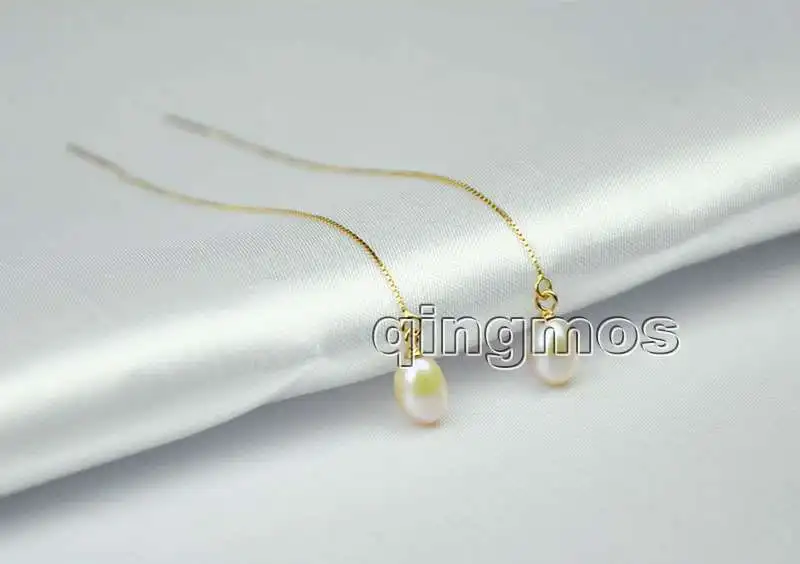 Fashion 7-9mm Pink Drop Natural Freshwater pearl and Gold-Color sterling silver s925 Ear Line dangle 4'' Earring-ear661
Fashion 7-9mm Pink Drop Natural Freshwater pearl and Gold-Color sterling silver s925 Ear Line dangle 4'' Earring-ear661