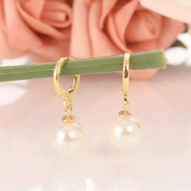 Big Bead Ball Pendant 18 K Yellow Gold GF Drop Dangle Earrings for Women Simulated Pearl
Big Bead Ball Pendant 18 K Yellow Gold GF Drop Dangle Earrings for Women Simulated Pearl