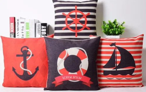 Nautical Cushion Cover Anchor Linen Throw Pillows Case Covers Sailboat Red Black Home Sofa Decor Ocean Sea Fashion Modern Buoy
Nautical Cushion Cover Anchor Linen Throw Pillows Case Covers Sailboat Red Black Home Sofa Decor Ocean Sea Fashion Modern Buoy