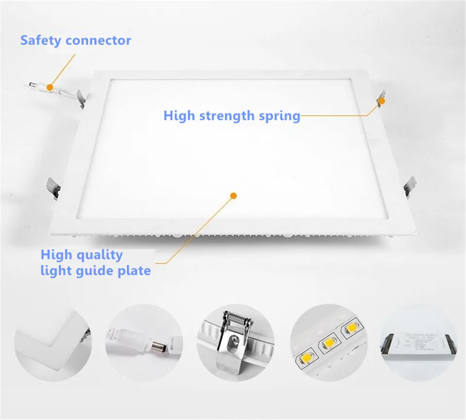 Ultra Thin 36W aluminum square recessed LED Downlight lights 400*400 flat panel lights AC85-265V SMD2835
Ultra Thin 36W aluminum square recessed LED Downlight lights 400*400 flat panel lights AC85-265V SMD2835
