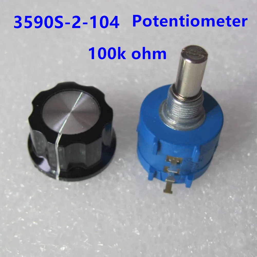 Прецизионный многооборотный переключатель потенциометра 3590S 2 104L 100K ohm 10 колец