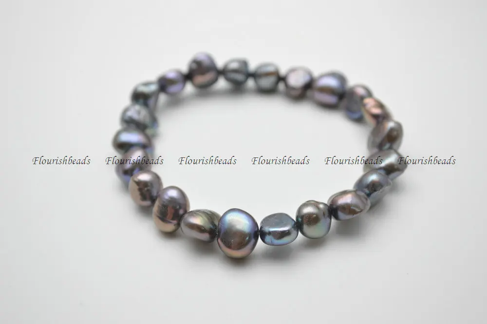 Peacock Gray Color Pearl Baroque Flat Round Oval Beads Stretch Bracelets Fashion Woman Jewelry 10pc per lot
Peacock Gray Color Pearl Baroque Flat Round Oval Beads Stretch Bracelets Fashion Woman Jewelry 10pc per lot