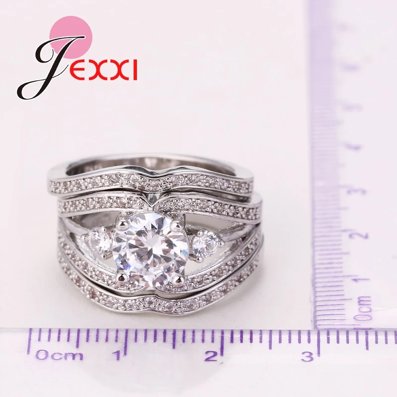 2020 New Fashion Classic 925 Sterling Silver White Crystal Wedding Rings Set For Women Bijoux Bridal Jewerly
2020 New Fashion Classic 925 Sterling Silver White Crystal Wedding Rings Set For Women Bijoux Bridal Jewerly