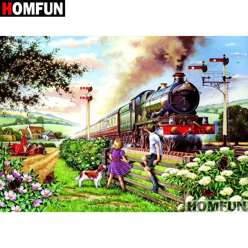 Алмазная 5D Вышивка HOMFUN A07258, картина «поезд, пейзаж», полная выкладка, круглая, для творчества, домашний декор, подарок
Алмазная 5D Вышивка HOMFUN A07258, картина «поезд, пейзаж», полная выкладка, круглая, для творчества, домашний декор, подарок