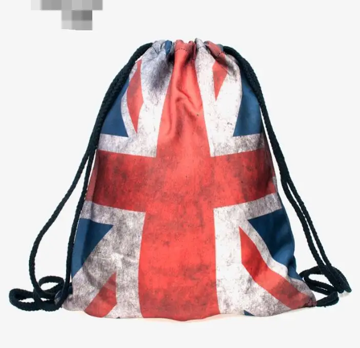 1 piece retro 3D USA UK Flag Printing Drawstring Bag American Flag Backpack Printed Double Sides Schoolbag Bag
1 piece retro 3D USA UK Flag Printing Drawstring Bag American Flag Backpack Printed Double Sides Schoolbag Bag
