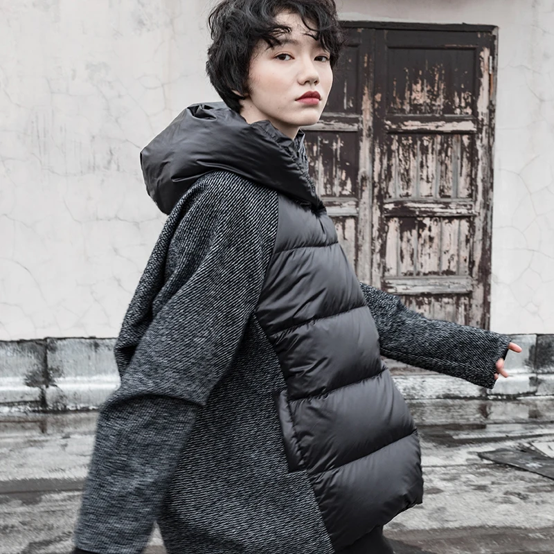 2018 Winter New Collection wool patchwork oversized long hooded casual women white duck down jacket
2018 Winter New Collection wool patchwork oversized long hooded casual women white duck down jacket