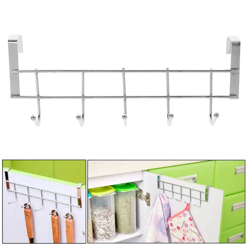 5 Hooks Over Door Clothing Hanger Rack Cabinet Door Loop Holder Shelf For Home Bathroom Kitchen
5 Hooks Over Door Clothing Hanger Rack Cabinet Door Loop Holder Shelf For Home Bathroom Kitchen