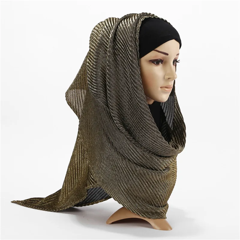 New Wrinkled Hijabs Shawl Lurex Glitter Muslim Viscose Scarves Solid Shimmer Islamic Metallic Head Scarf Women Headscarf Muffler
New Wrinkled Hijabs Shawl Lurex Glitter Muslim Viscose Scarves Solid Shimmer Islamic Metallic Head Scarf Women Headscarf Muffler