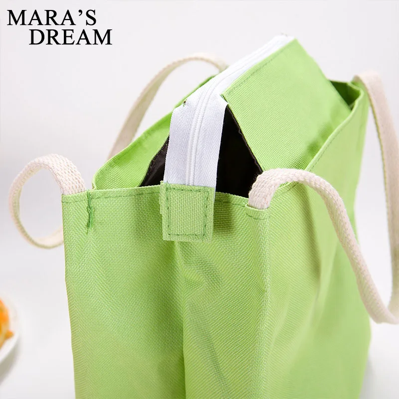 Mara's Dream Travel Canvas Tinfoil Insulated Cooler Thermal Picnic Lunch Bag Waterproof Tote for Kids Adult | Багаж и сумки