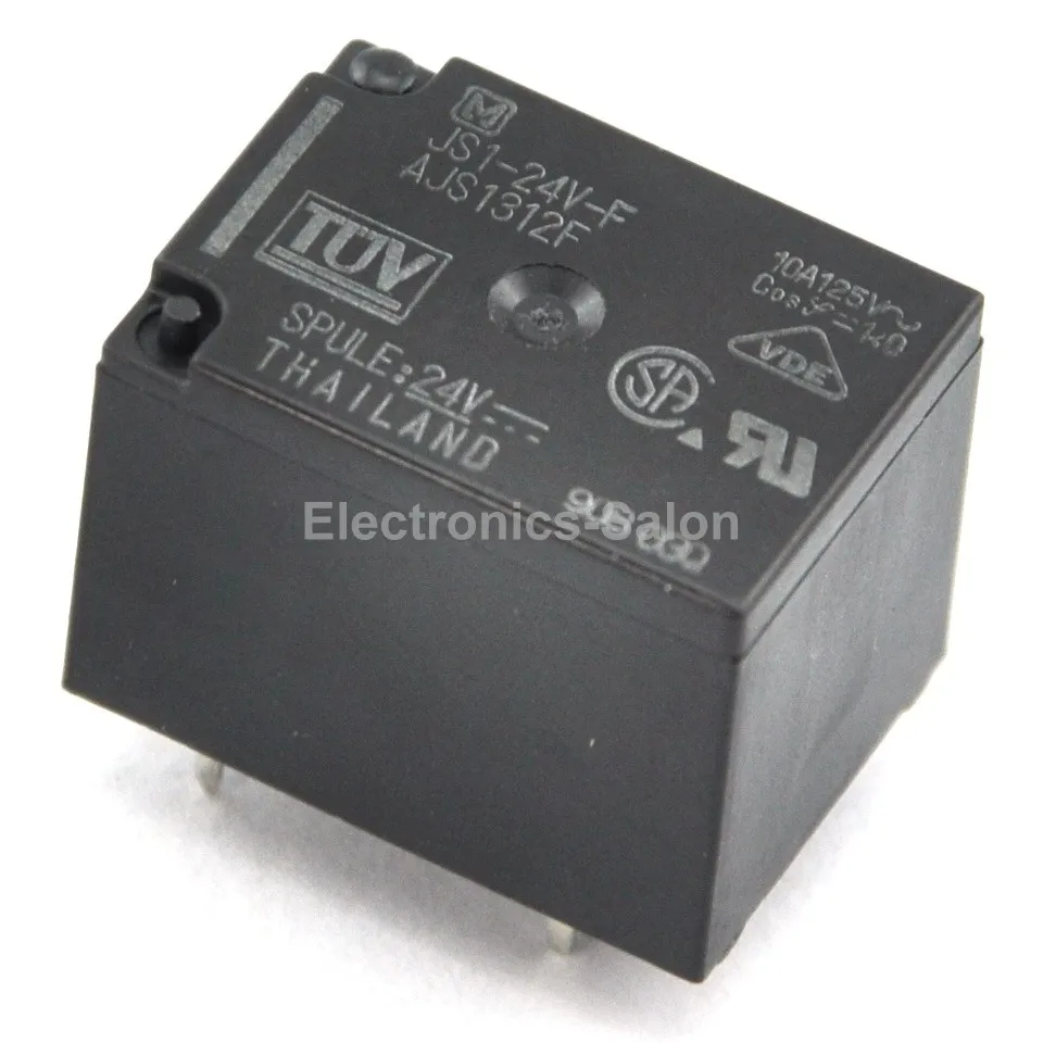 (2 шт./лот) JS1-24V-F 10A кубический Тип Мощность реле SPDT / 1 Form A DC 24V. | Электронные