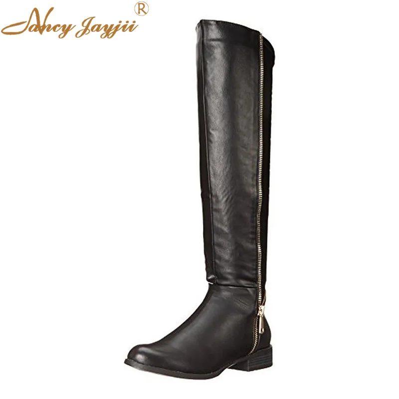 Genuine Leather Cow Woman Shoes Adult Lady Boots knee-High Black Solid Low Square Heels Mature Zipper Leisure Nancyjayjii 2019
Genuine Leather Cow Woman Shoes Adult Lady Boots knee-High Black Solid Low Square Heels Mature Zipper Leisure Nancyjayjii 2019