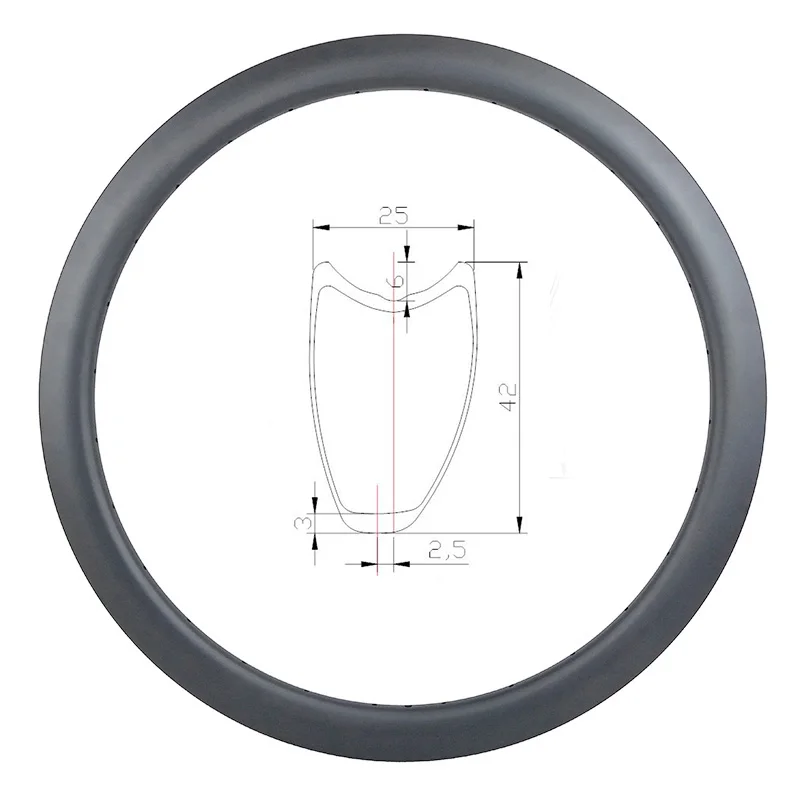 335g 42mm height TUBULAR Asymmetric road disc carbon rim 25mm wide bicycle circle 20h 24h 28h 32h 36h 700c cyclocross bike wheel
335g 42mm height TUBULAR Asymmetric road disc carbon rim 25mm wide bicycle circle 20h 24h 28h 32h 36h 700c cyclocross bike wheel