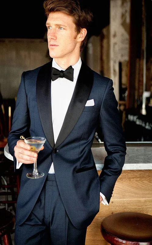 2017 Custom Made Hot sale Groom Navy Tuxedos Black Shawl Lapel Best Man Groomsmen Mens Wedding Suits ( jacket+Pants+bowtie)
2017 Custom Made Hot sale Groom Navy Tuxedos Black Shawl Lapel Best Man Groomsmen Mens Wedding Suits ( jacket+Pants+bowtie)