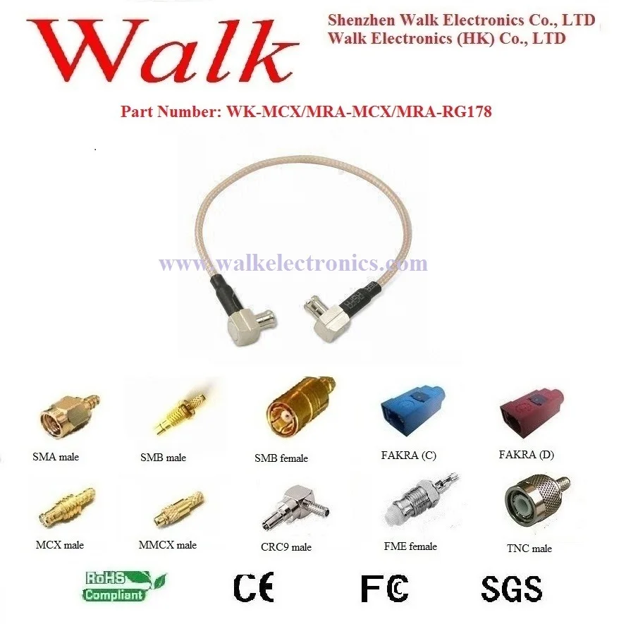MCX male rg178 кабель mcx правый угол в сборе|cable assembly|angled cablescable |
