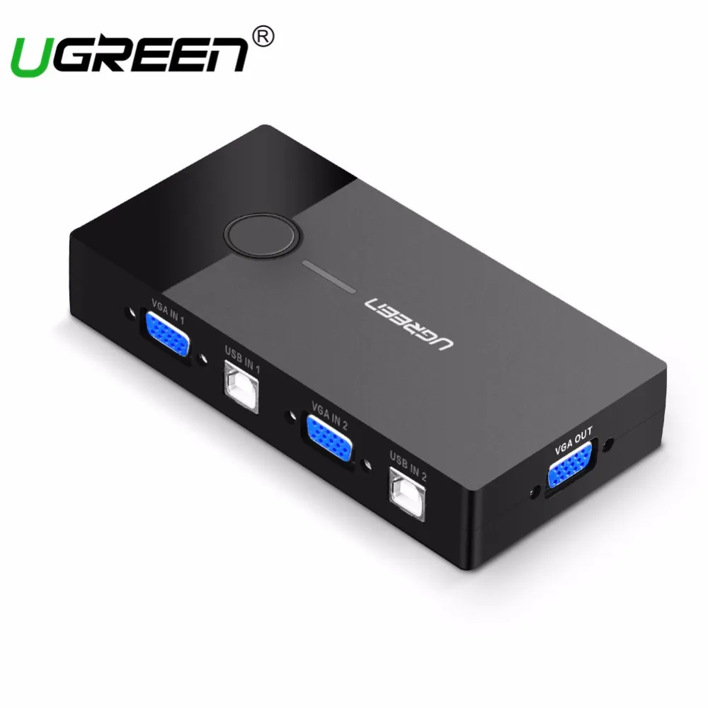 Ugreen KVM переключатель 3 порта VGA разветвитель 1920*1440 USB коробка для принтера