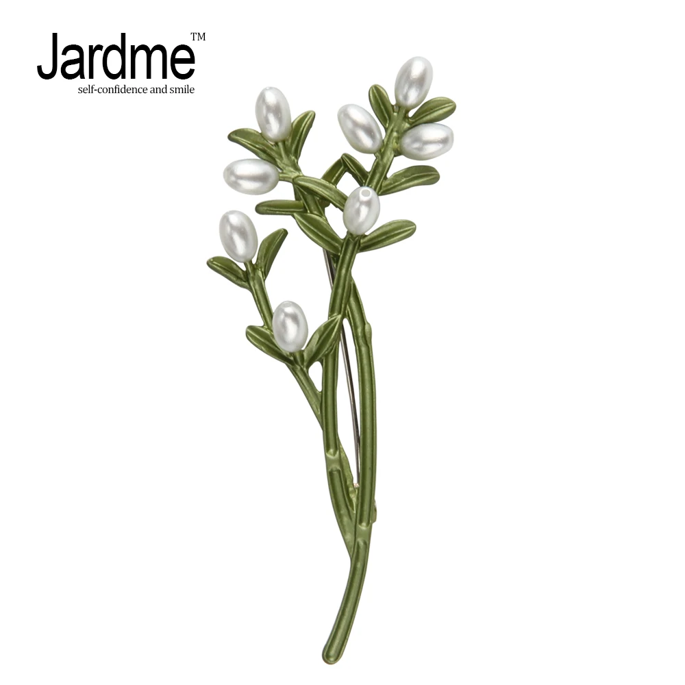 Jardme натуральный жемчуг Jagged зеленый античный ветви деревьев Винтаж корсаж броши в