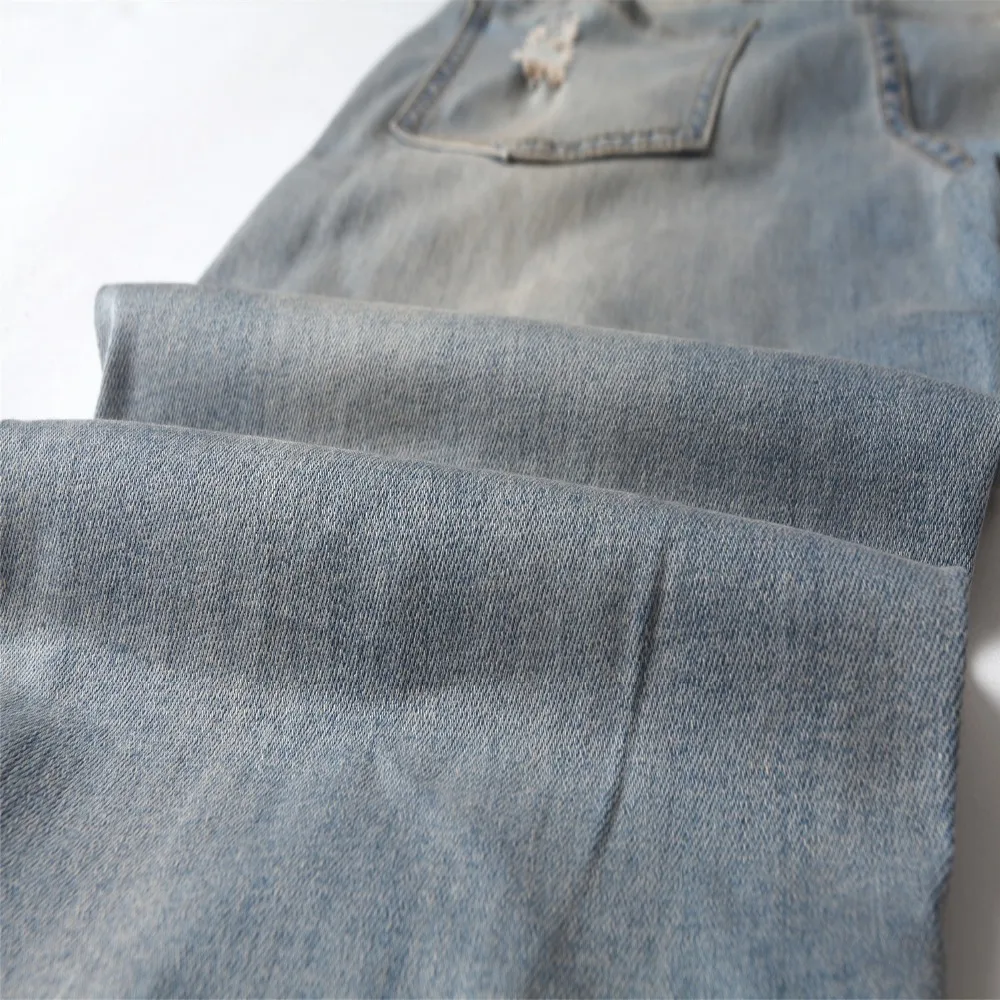 Men Distressed Destroyed Biker Jeans Faded Blue Skinny Jeans Hole Denim Straight Slim Fit Casual Pants for Man
Men Distressed Destroyed Biker Jeans Faded Blue Skinny Jeans Hole Denim Straight Slim Fit Casual Pants for Man