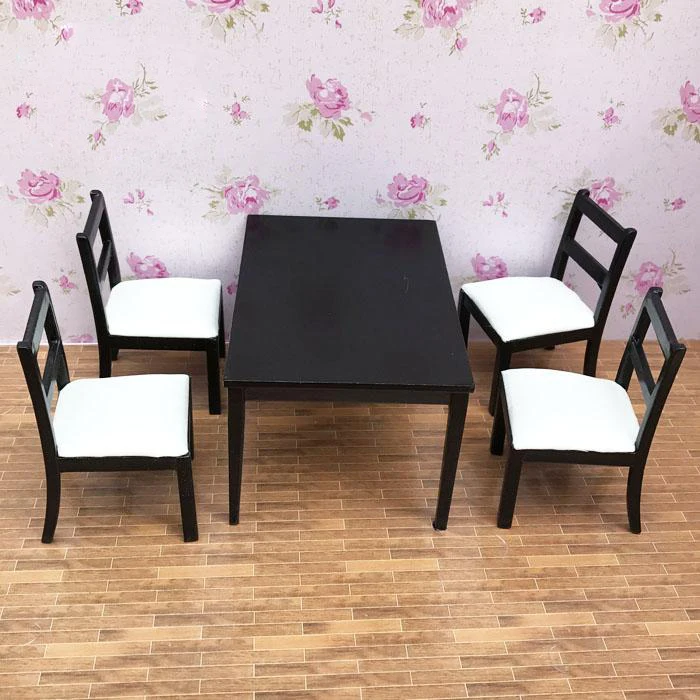 G10-X113 children baby gift Toy 1:12 Dollhouse mini Furniture Miniature rement accessories black white table chair 5pcs/set
G10-X113 children baby gift Toy 1:12 Dollhouse mini Furniture Miniature rement accessories black white table chair 5pcs/set
