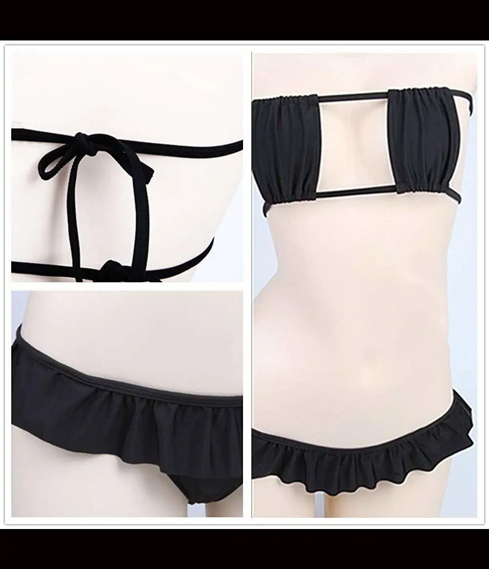 Womens Anime Bikini Swimsuit Cute Cat Lingerie for Cosplay Mini Maid Uniform Costumes Black
Womens Anime Bikini Swimsuit Cute Cat Lingerie for Cosplay Mini Maid Uniform Costumes Black