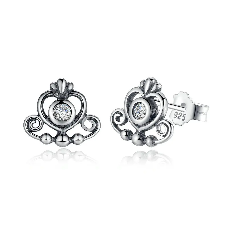 BK 925 Sterling Silver My Princess Tiara, Clear CZ Heart Crown Stud Earrings for Women Wedding Earrings
BK 925 Sterling Silver My Princess Tiara, Clear CZ Heart Crown Stud Earrings for Women Wedding Earrings