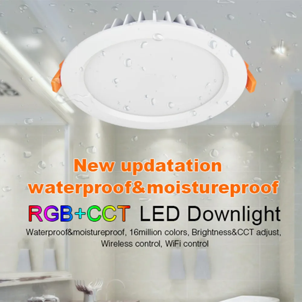 Mi Light AC85V-265V 2.4G RGB+CCT 15W Dimmable LED Downlight IP54 Waterproof Round Reccessed Light wire wifi control For Bathroom
Mi Light AC85V-265V 2.4G RGB+CCT 15W Dimmable LED Downlight IP54 Waterproof Round Reccessed Light wire wifi control For Bathroom