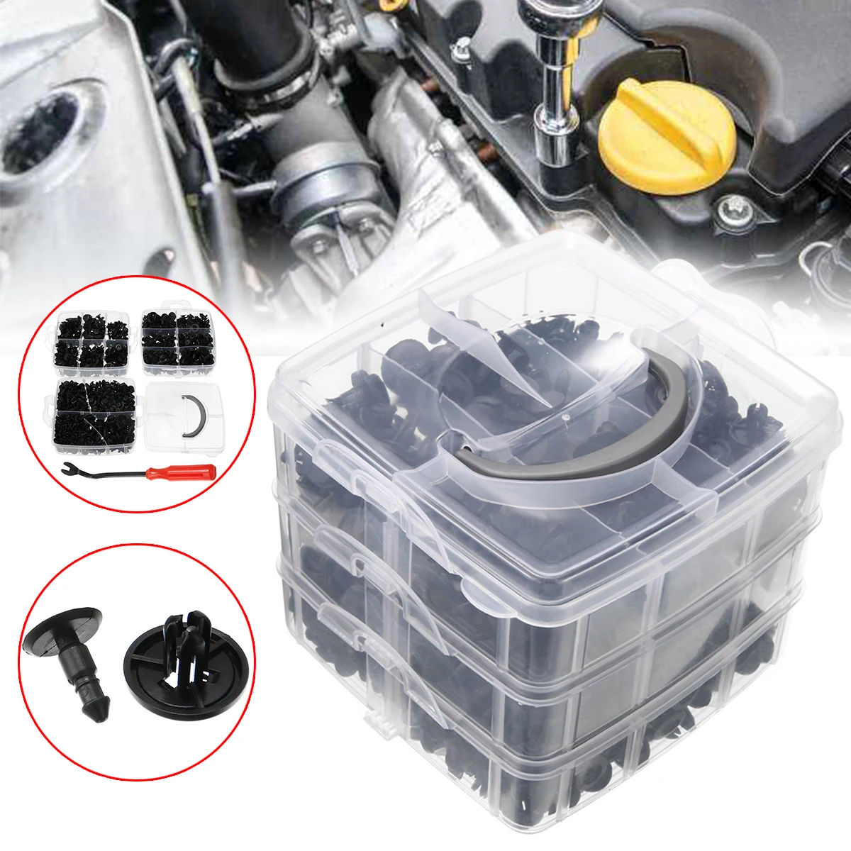 Mayitr 620pcs Mixed 16 Sizes Clips Side Skirt Bumper Rivet Fasteners Clip Kit Universal For Car Truck Caravans
Mayitr 620pcs Mixed 16 Sizes Clips Side Skirt Bumper Rivet Fasteners Clip Kit Universal For Car Truck Caravans