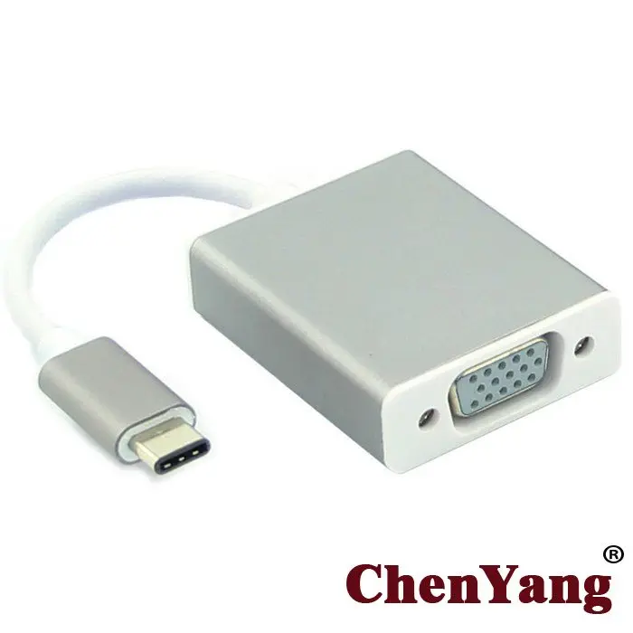 CYSM VGA 1080p HDTV Adapter to USB-C USB 3.1 Type C Cable with Silver Aluminium Case for 2015 New 12 Inch Laptop
CYSM VGA 1080p HDTV Adapter to USB-C USB 3.1 Type C Cable with Silver Aluminium Case for 2015 New 12 Inch Laptop
