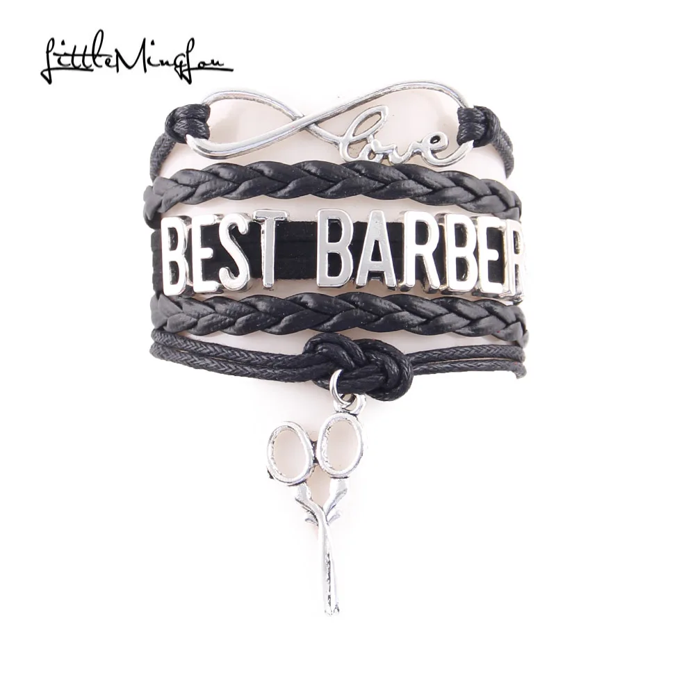 Little Minglou Infinity Love best barber bracelet scissors Charm leather wrap men bracelets & bangles for women jewelry
Little Minglou Infinity Love best barber bracelet scissors Charm leather wrap men bracelets & bangles for women jewelry