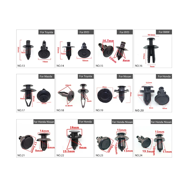 Mixed Kit Bumper Car Plate Screw Fastener Trunk Plastic 150pcs/set Universal Fender New
Mixed Kit Bumper Car Plate Screw Fastener Trunk Plastic 150pcs/set Universal Fender New