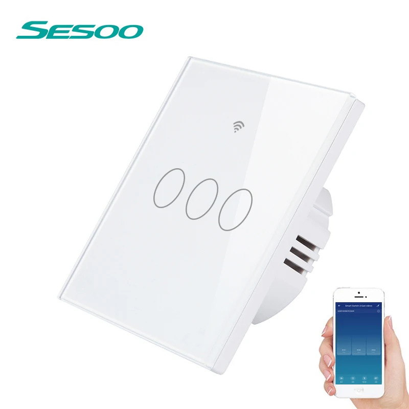 Умный сенсорный выключатель SESOO с Wi Fi настенный дистанционным светильник через