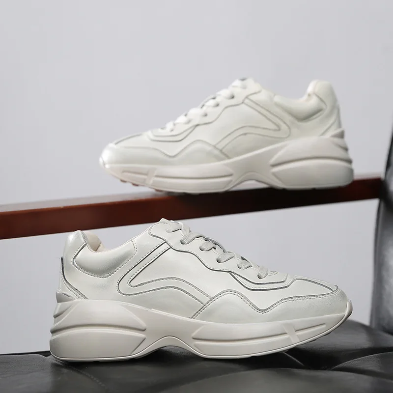 Для мужчин Вулканизированная обувь из натуральной кожи модные tenis feminino дышащая