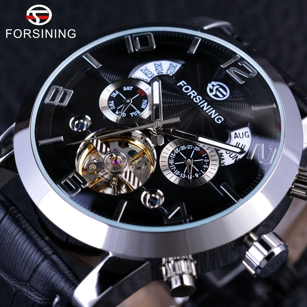 Forsining 5 Hands Tourbillion Fashion Wave Dial Design Multi Function Display Automatic Mens Watches Top Brand Luxury Mechanical
Forsining 5 Hands Tourbillion Fashion Wave Dial Design Multi Function Display Automatic Mens Watches Top Brand Luxury Mechanical