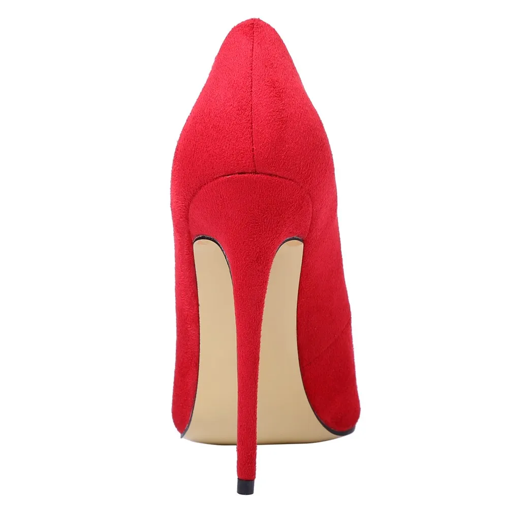 ARQA2021Women pumps Pointed toe Super high heels Red Black high-heeled Big size 34-48 Spring Autumn Flock Thin heels Rubber Sale
ARQA2021Women pumps Pointed toe Super high heels Red Black high-heeled Big size 34-48 Spring Autumn Flock Thin heels Rubber Sale