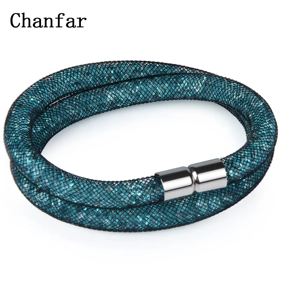 Chanfar 16 Colors Lovely Crystal Mesh Bracelet of Crystal Jewelry Tube Magnetic Clasp Double Bracelet Jewelry For Women Men Girl
Chanfar 16 Colors Lovely Crystal Mesh Bracelet of Crystal Jewelry Tube Magnetic Clasp Double Bracelet Jewelry For Women Men Girl