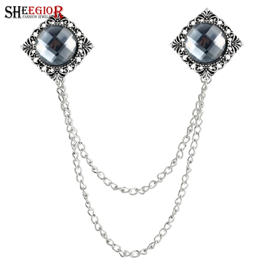 Vintage British Style Crystal Brooch Pins Men Badge Fashion Jewelry Tassels Chain Rhinestone Brooches for Women Accessories Gift
Vintage British Style Crystal Brooch Pins Men Badge Fashion Jewelry Tassels Chain Rhinestone Brooches for Women Accessories Gift