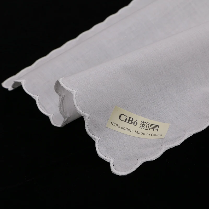 A011: белый кружевной носовой платок из высококачественного хлопка 12 цветов
