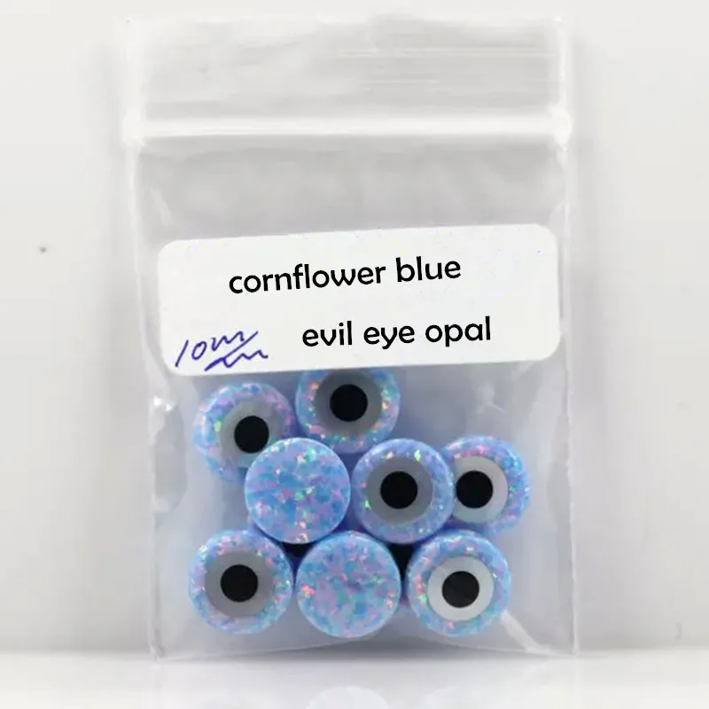 

10pcs/lot 10mm Synthetic blue Evil Eye Opal Stone Round cabochon fire opal beads for DIY Jewelry